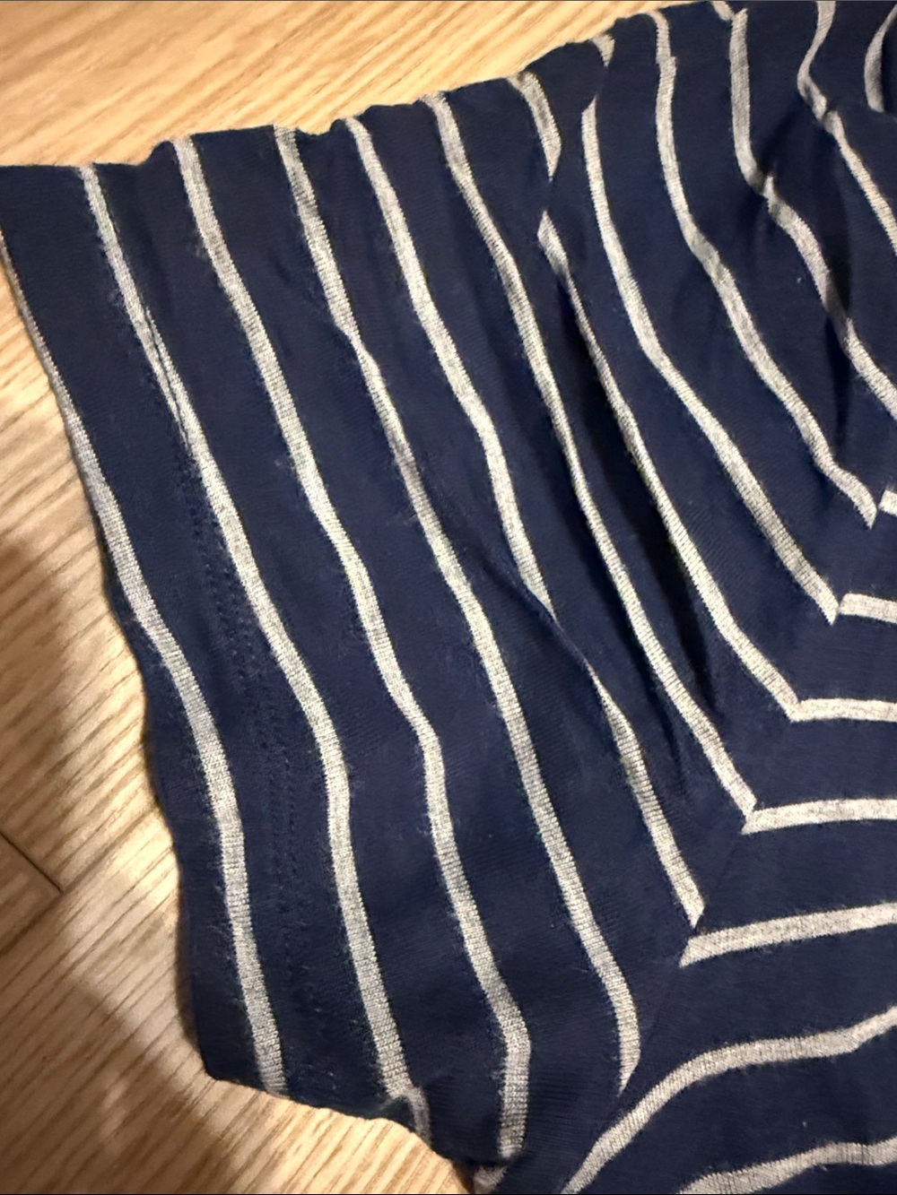 bobeau Navy and Grey Striped Casual Waist-Elastic Dress - Picture 6 of 6